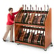 Guitar Mobile Storage Rack Cherry Finish